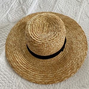Faye Medium Straw Boater Hat